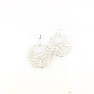 Vintage 925 Sterling Silver Filigree Dangle Earrings