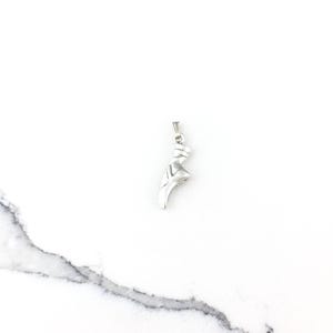 Vintage 925 Sterling Silver Ballet Slipper Shoe Dance Charm Pendant Necklace