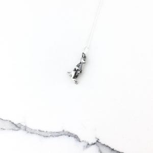 Vintage 925 Sterling Silber Kangaroo Charm Anhänger Halskette