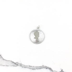 Vintage 925 Sterling Silver Boy Charm Pendant Necklace