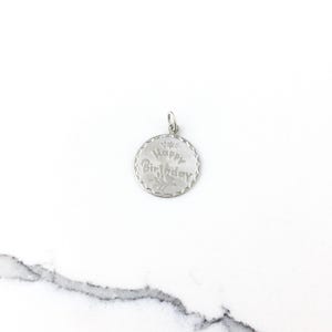 Vintage 925 Sterling Silver Happy Birthday Charm Pendant Necklace