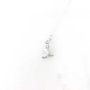 Vintage 925 Sterling Silber Kangaroo Charm Anhänger Halskette