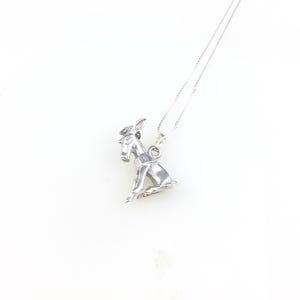 Vintage 925 Sterling Silver Donkey Charm Pendant Necklace