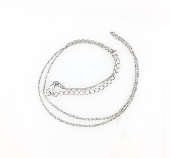 Vintage 925 Sterling Silver Minimal Chain Necklac… - image 1