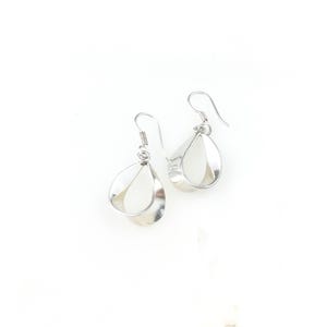 Vintage 925 Sterling Silver Mexico Taxco Modernist Dangle Earrings