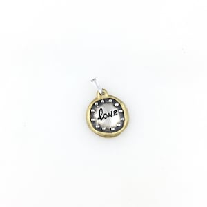 Vintage 925 Sterling Silver Love Charm Pendant Necklace