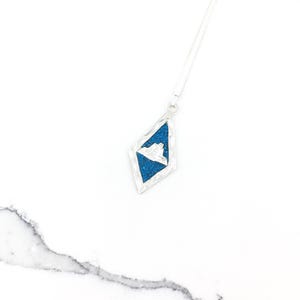 Vintage 925 Sterling Silver Mexico Taxco Blue Turquoise Aztec Pyramids Southwest Pendant Necklace
