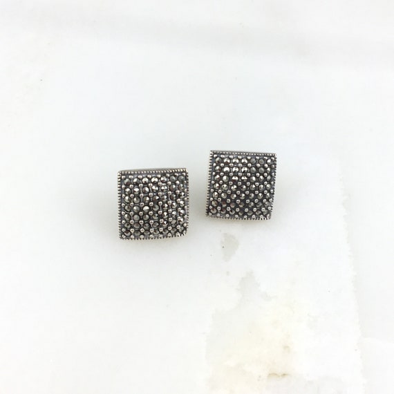 Vintage 925 Sterling Silver Art Deco Marcasite St… - image 3