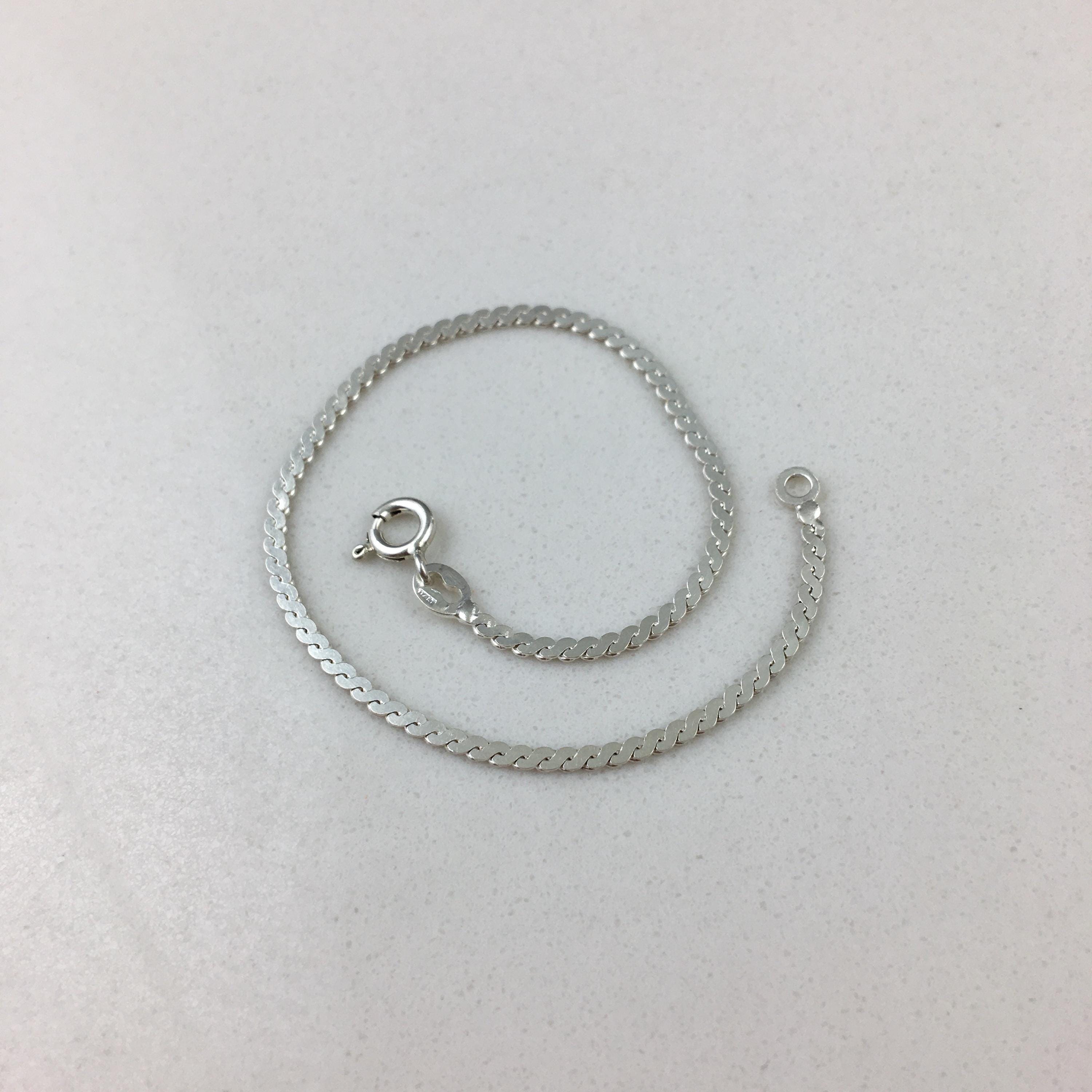 ヴィンテージ 925 スターリングシルバー チェーンリンク スキニー