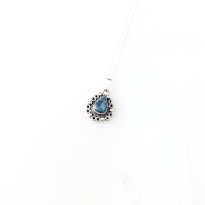 Jahrgang 925 Sterling Silber Mexiko Blau Türkis Anhänger Halskette