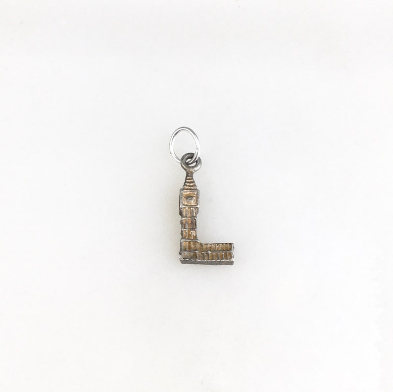 Vintage 925 Sterling Silver Big Ben London England Charm Pendant Necklace