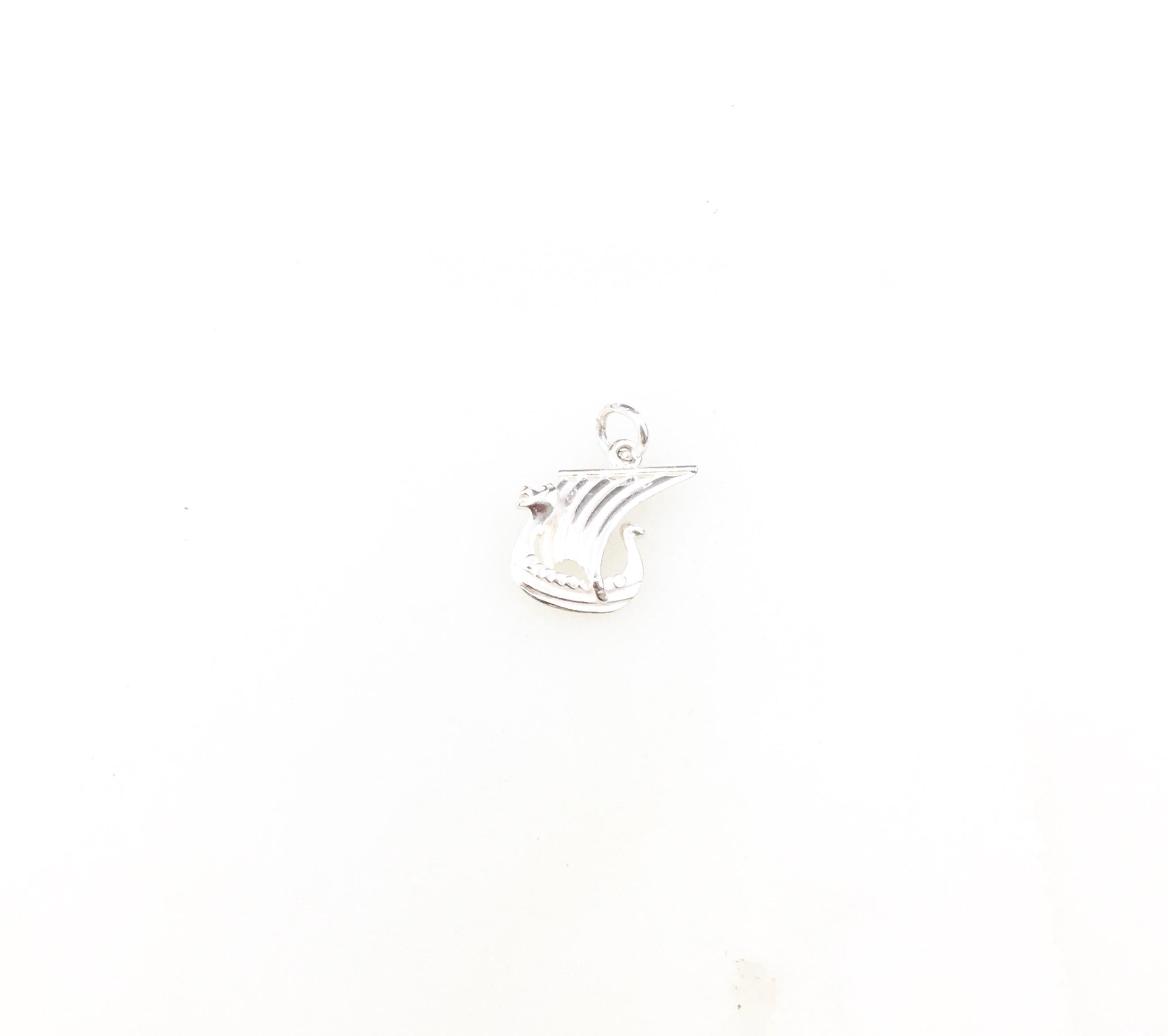 Miniblings Wikinger-Schiff Anhänger Aus Versilbertem Metall - 25 Mm, Perfekt Für Ketten & Bettelarmbänder