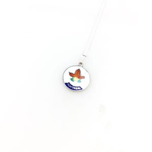 Vintage 925 Sterling Silver Canada Travel Montreal Souvenir Charm Pendant Necklace