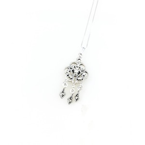 Vintage 925 Sterling Silver Marcasite Art Deco Fringe Pendant Necklace