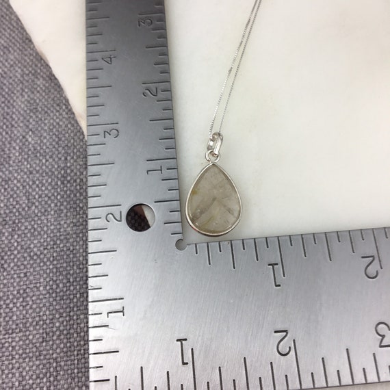 Vintage 925 Sterling Silver Rutilated Quartz Crys… - image 2