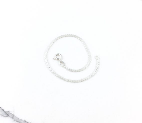 ヴィンテージ 925 スターリングシルバー チェーンリンク スキニー