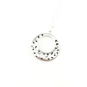 Vintage 925 Sterling Silver Mexico Filigree Pendant Necklace