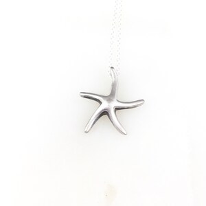 Solid Silver 925 starfish pendant charm for charms bracelet or necklace A13P