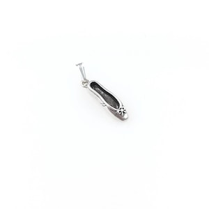 Vintage 925 Sterling Silver Ballet Slipper Shoe Dance Charm Pendant Necklace