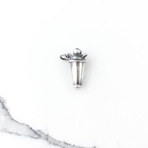 Vintage 925 Sterling Silver Soda Ice Cream Float Charm Pendant Necklace