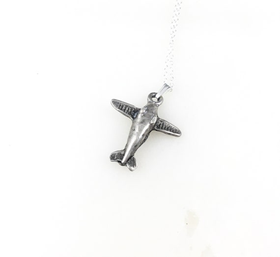 Sterling silver deals airplane charm