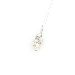 Vintage 925 Sterling Silver Ballet Slippers Shoe Dancer Charm Pendant Necklace