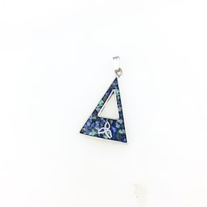 Vintage 925 Sterling Silber Mexiko Blau Türkis Charme Anhänger Halskette