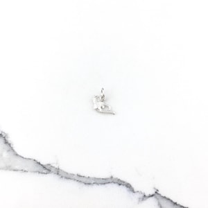 Vintage 925 Sterling Silver Fish Charm Pendant Necklace