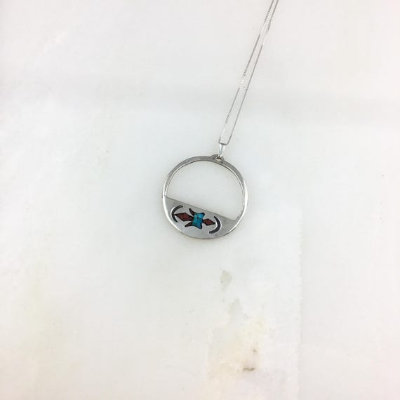 ヴィンテージ 925 スターリングシルバー ブルーターコイズ コーラル