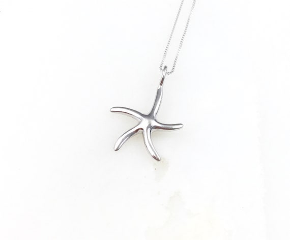 Vintage 925 Sterling Silver Starfish Beach Tropic… - image 1
