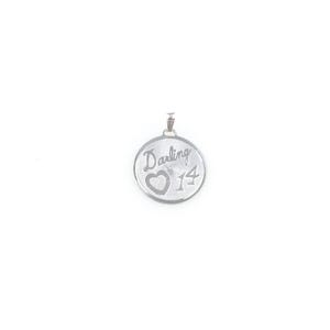 Vintage 925 Sterling Silber Liebling 14 Geburtstag Charm Anhänger