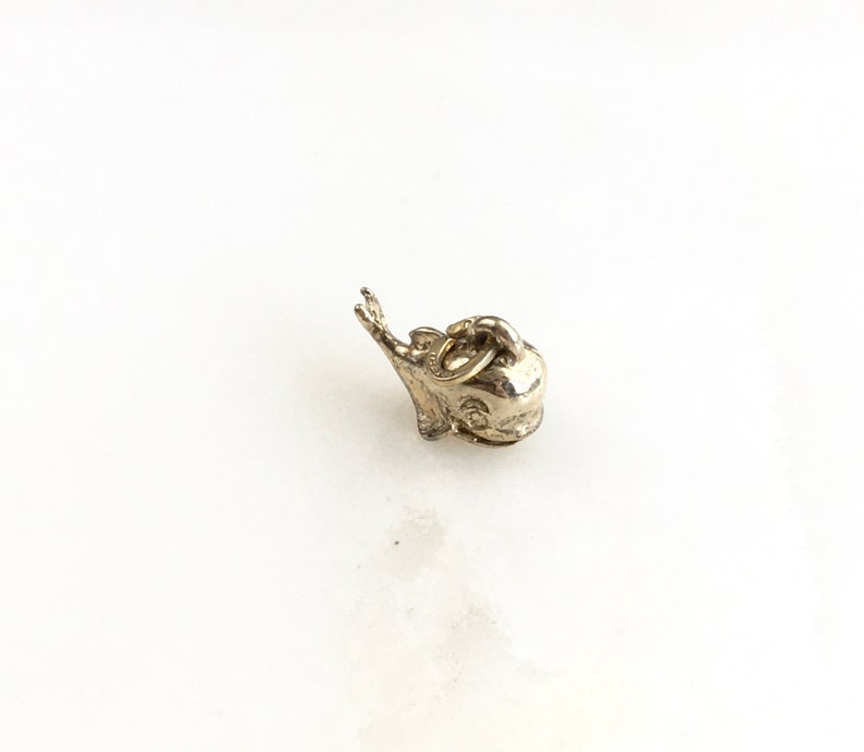 Vintage 925 Sterling Silver Gold Vermeil Whale Charm Pendant
