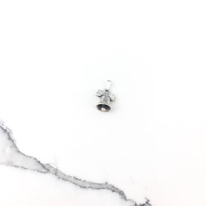 Vintage 925 Sterling Silver Liberty Bell Charm Pendant Necklace