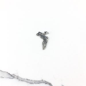 Vintage 925 Sterling Silver Florida State Charm Pendant Necklace