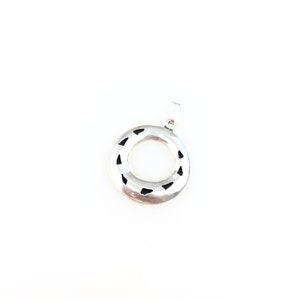 Vintage 925 Sterling Silver Mexico Filigree Circle Pendant Necklace
