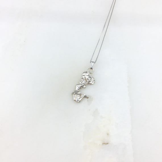 Sports Charms Cheerleader Pendant Necklace - 925 Sterling Silver, Rhodium Plated, Gift Ready - View #10