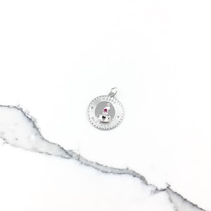 Vintage 925 Sterling Silver Happy Birthday Charm Pendant Necklace
