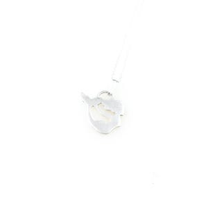 Vintage 925 Sterling Silver Mermaid Charm Pendant Necklace