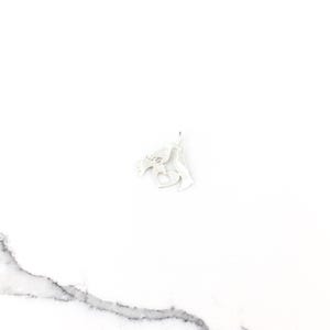 Vintage 925 Sterling Silver Dove Love Birds Charm Pendant Necklace