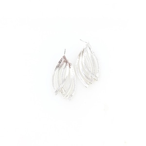 Vintage 925 Sterling Silver Minimal Braided Deco Dangle Earrings