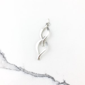 Vintage 925 Sterling Silver Modernist Chain Link Pendant