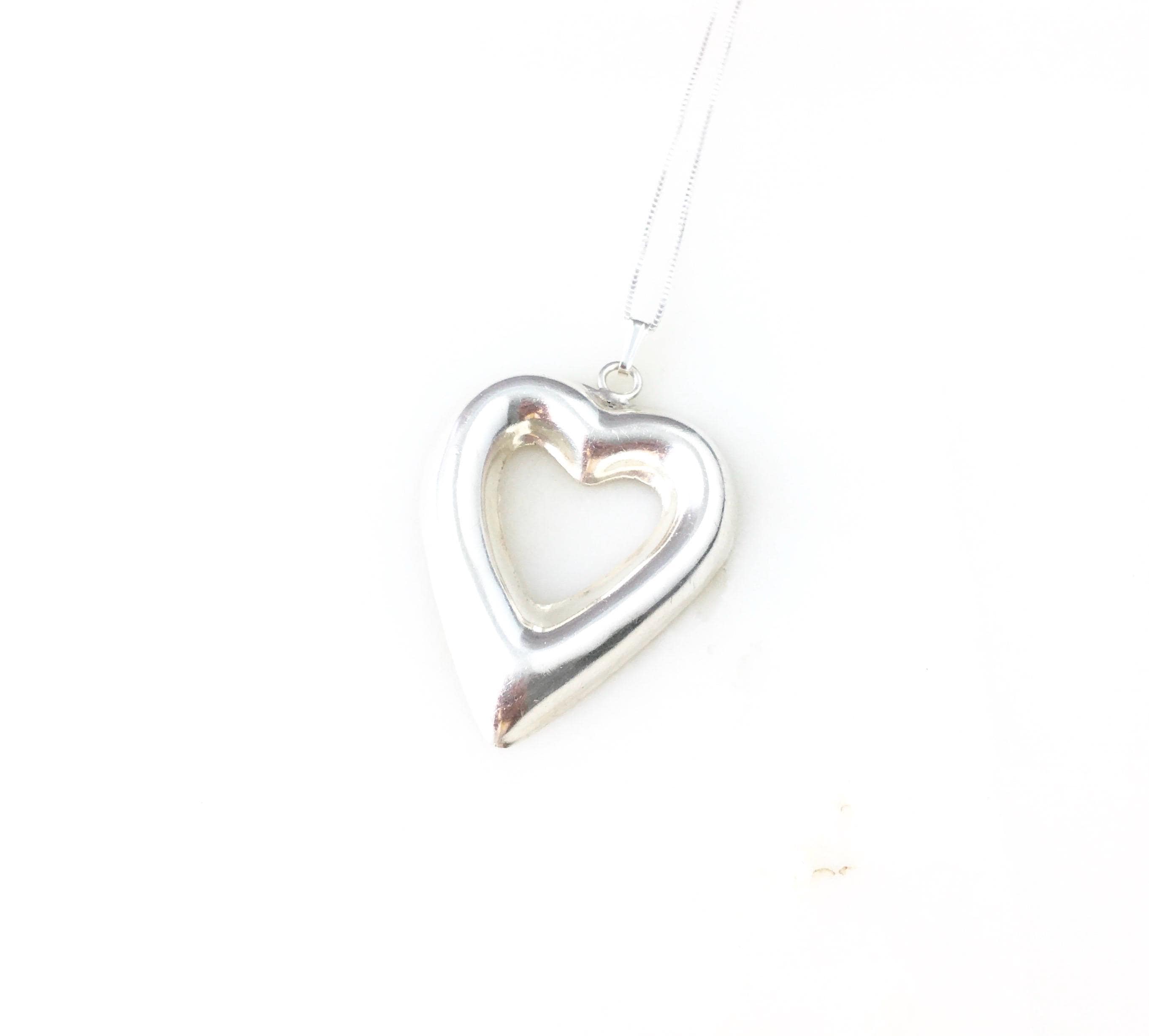 Vintage 925 Sterling Silver Modernist Mexico Taxco Heart