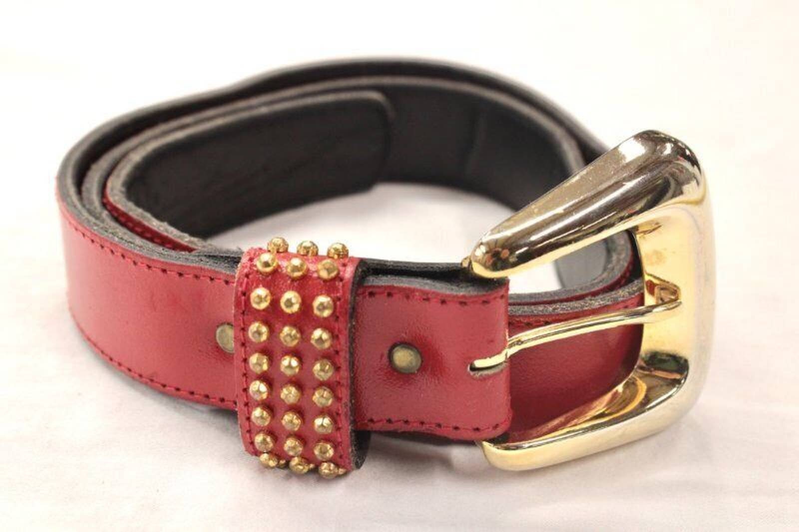 Red Gold Studded Belt - Etsy display picture 1