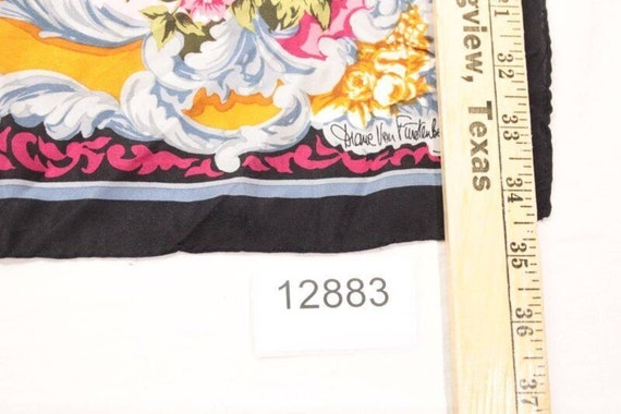 Vintage Diane Von Furstenberg Silk Scarf Large Sq… - image 10