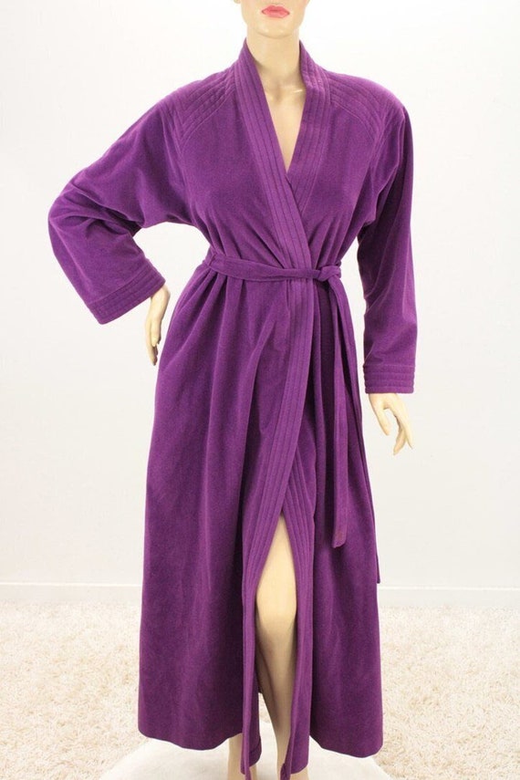 Vanity Fair Wrap Style Robe Womens Medium Soft Vel