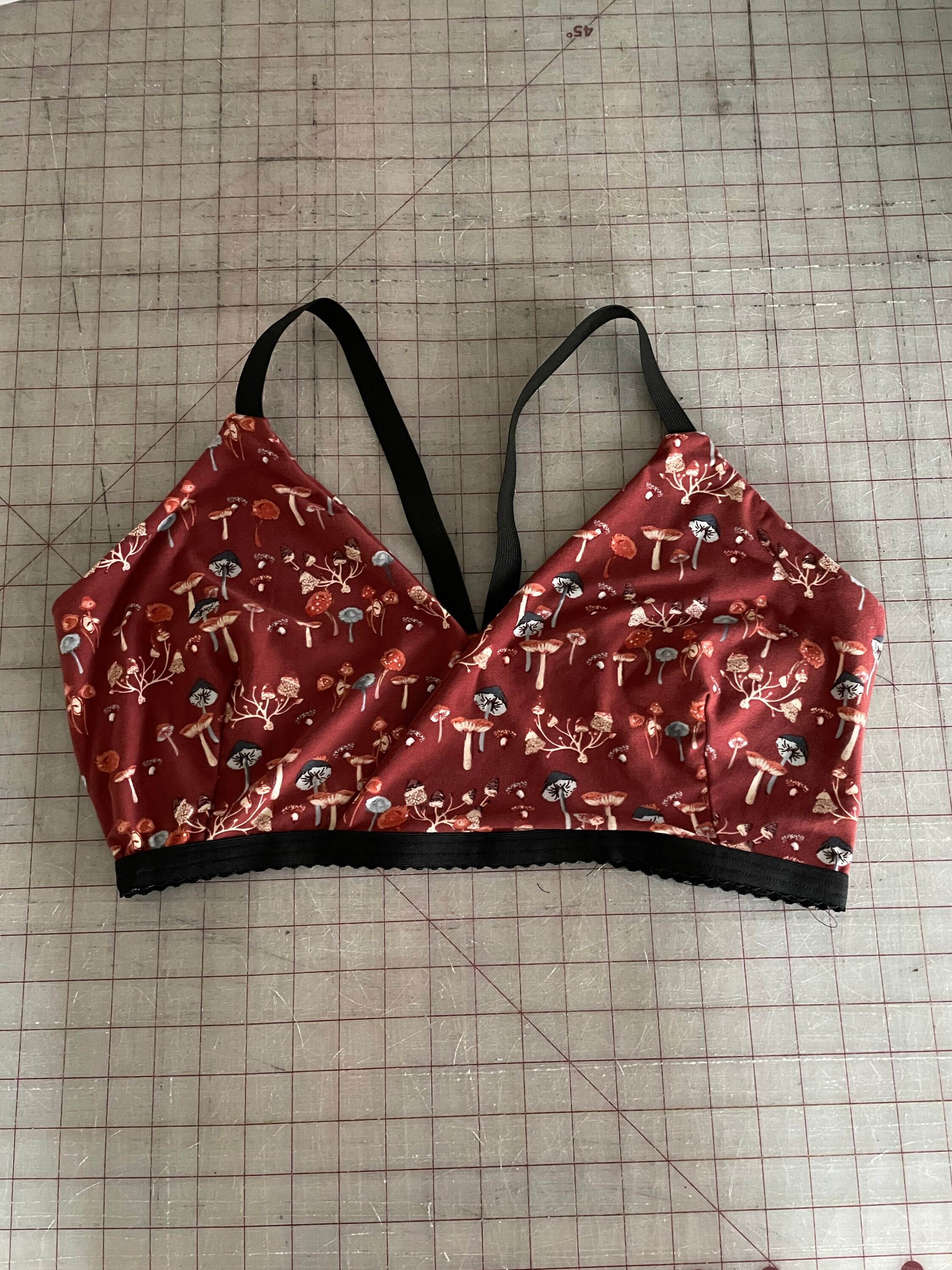 COFFE BROWN  YELLOW PAISLEY BAGH PRINT BRALETTE main image 1