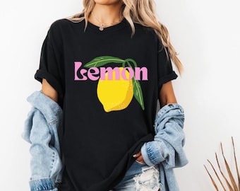 Lemon T-Shirt, Aesthetic Fruit Shirt, Lemon Shirt, Fruit Shirt, Lemon Shirt, Lemon Tee, Summer Shirt, Summer Lemon Shirt, Citrus t-shirt