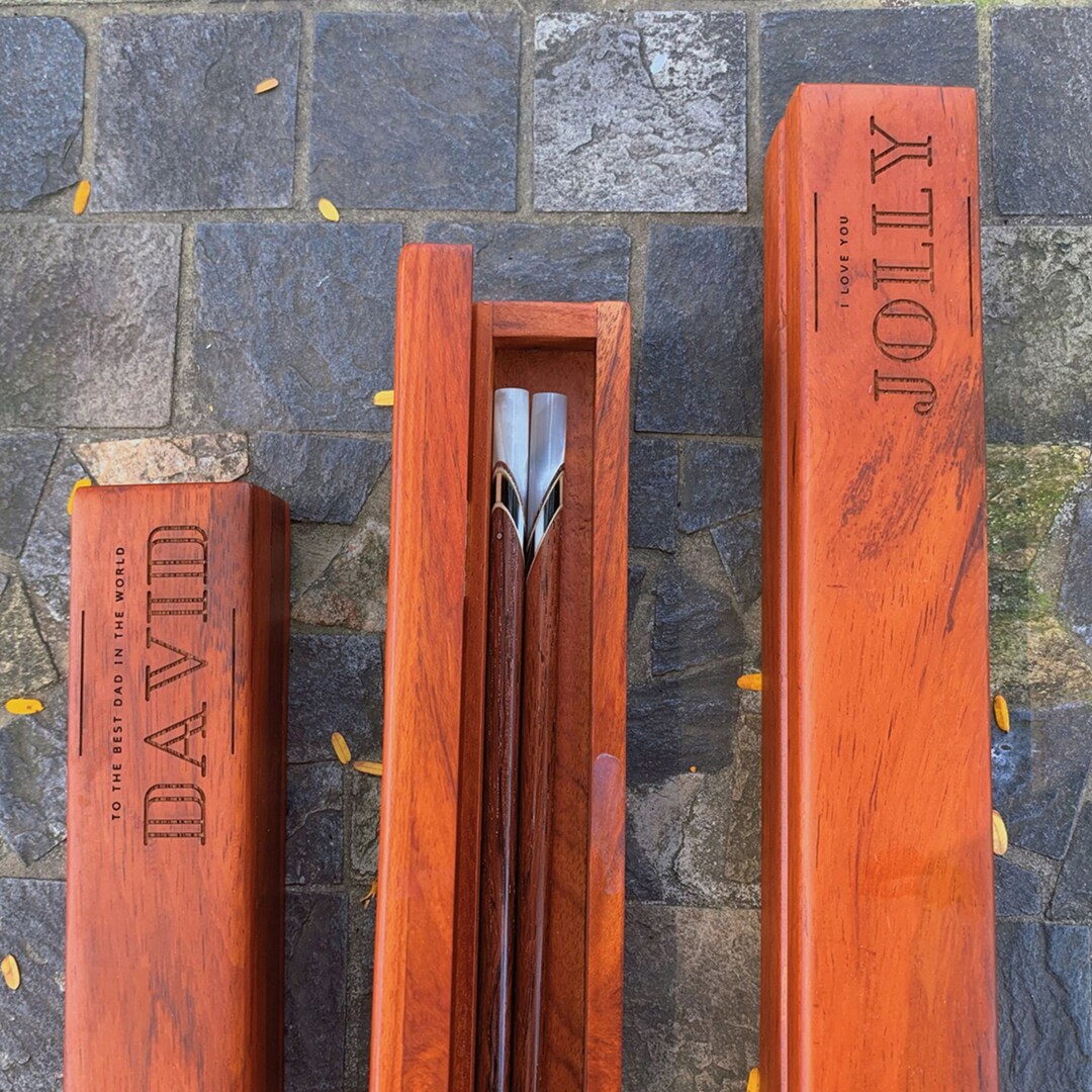 Custom Engraved Name Chopstick, Personalized Rosewood Chopsticks