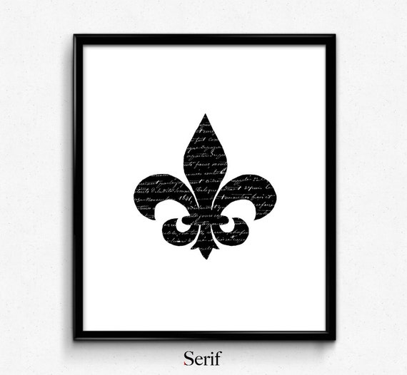 Flor De Lis De La Pared Arte Inspiracional Decoracion De La Etsy