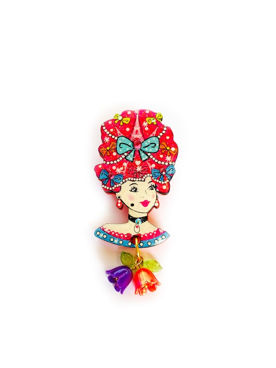 Paris French Inspired Brooch Novelty Brooch Gift Acrylic Brooch Paris Jewellery Statement Retro Brooches Marie Antoinette Inspired Brooch Etsy